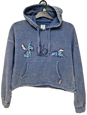 Buy Disney Store Blue Lilo & Stitch Fleece Lined Hoodie Jumper Sweatshirt 8 10 12 • 13.75£