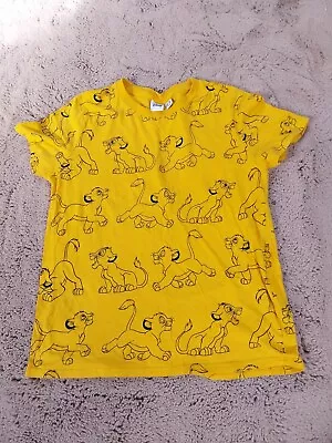 Buy Primark Disney Yellow Lion King Simba Print Tshirt Size S • 1.49£