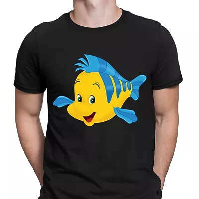 Buy Flounder Little Mermaid Fish Under The Sea Classic Retro Mens T-Shirts Top #DGV • 9.99£