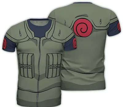 Buy Official Naruto Shippuden Kakashi Costume Cosplay Premium Mens Tee T Shirt Bnwt • 24.95£