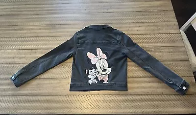 Buy Disney Girls Minnie Mouse Embroidered Denim Jacket Size 10 • 11.84£