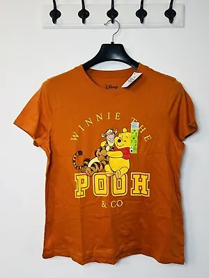 Buy Disney Winnie The Pooh Size 12/14 Medium Orange Print Tshirt Primark • 12.99£