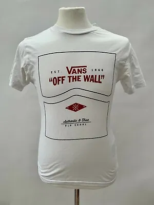 Buy Vans Off The Wall White Logo T-Shirt Size Small Classic Fit 100% Cotton  • 5.99£