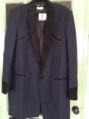Buy Teddy Boy Drape Jacket In Dark Blue Rock ‘n’ Roll Traditional East End Tailor • 225£