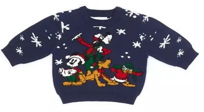 Buy BNWT New Disney Store Mickey Mouse & Friends Christmas Baby Jumper 18-24M 13kg • 15£