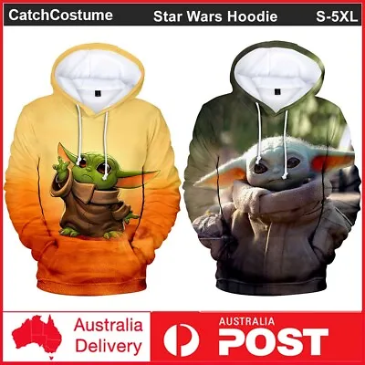 Buy Star Wars The Mandalorian Baby Yoda Hoodie Sweatshirt 3D Print Cosplay Jacket • 20.95£