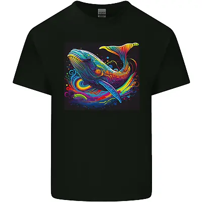 Buy A Colourful Fantasy Whale Mens Cotton T-Shirt Tee Top • 11.75£