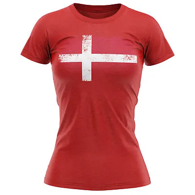 Buy Denmark Grunge Flag T Shirt Football Sports Event Soccer Fans Gifts Her Suppo... • 14.95£