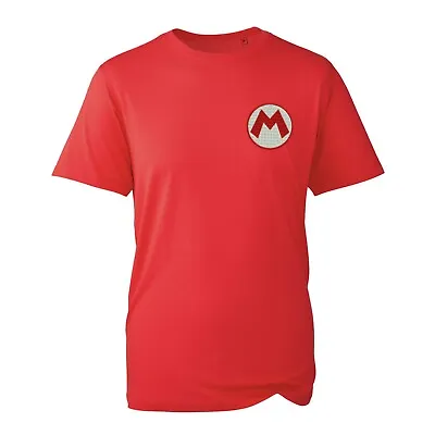 Buy Embroidered Super Mario Luigi LC Logo T-Shirt Funny Gamer Video Cartoon Players • 9.99£