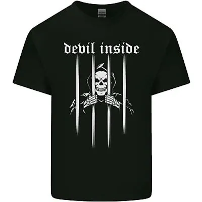 Buy Devil Inside Grim Reaper Satan Skull Gothic Mens Cotton T-Shirt Tee Top • 10.99£