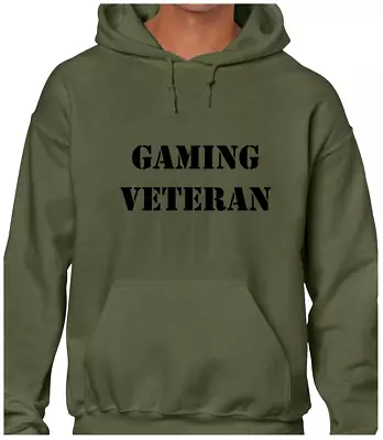 Buy Gaming Veteran Hoody Hoodie Cool Funny Gaming Gamer Gift Present Idea Top • 21.99£