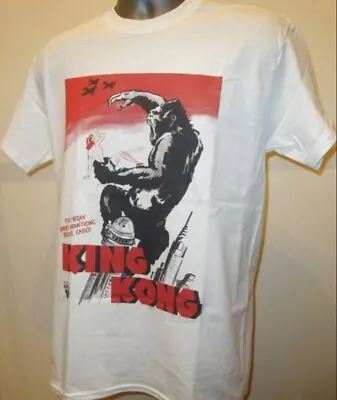 Buy King Kong Poster T Shirt Monster Film 1930s Empire State Lost World Godzilla 294 • 13.45£