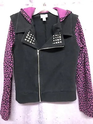 Buy Descendants Pink Leopard Cheetah Zip Up Hoodie D-Signed Disney  Studs M 10/12 • 9.08£