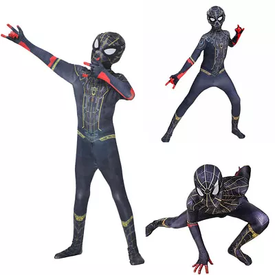 Buy Kids Spiderman No Way Home Costume Boys Cosplay Jumpsuit Party Book Week Clothes • 15.32£