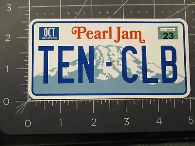 Buy PEARL JAM Ten Club License Plate STICKER Decal 4  Tour Concert Merch Gig Cd Lp E • 3.77£