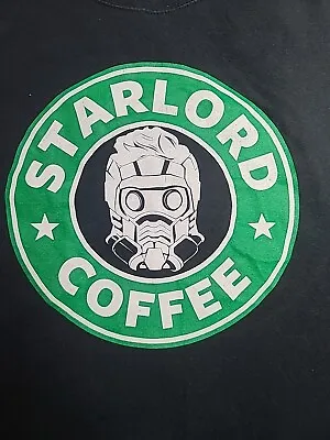 Buy Women's Guardians Of The Galaxy Star Lords Coffee Shirt Size L Starbucks • 11.57£