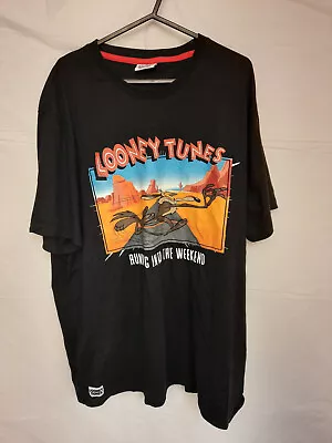 Buy Looney Tunes Wile E Coyote George Mens Black T-Shirt Size XL • 9.99£