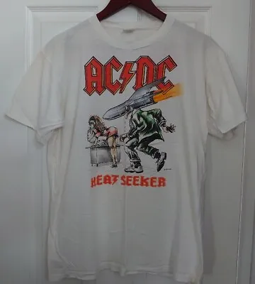 Buy AC/DC Vintage 1988 Heat Seeker Tour T-shirt Size X-Large Very Good Condition • 75£
