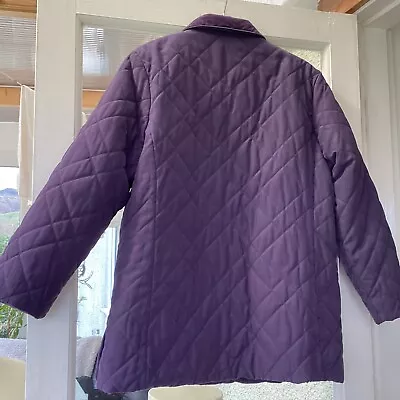 Buy Ladies M&S Padded Jacket With Corduroy Trim.  Aubergine Colour. Size 16. VGC • 4.99£