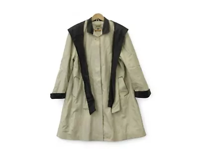 Buy Kent Leather Collection Hooded Jacket Ladies Medium Beige Vintage Tie Waist  • 149.50£