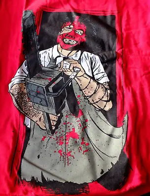 Buy Mick Foley Mankind Texas Chainsaw Massacre Wrestling Crate T-shirt XL WWE AEW • 17.50£