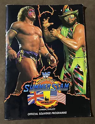 Buy WWF WWE SUMMERSLAM 1992 WEMBLEY STADIUM PROGRAMME W/ Merch Catalogue • 29.99£