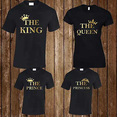 Buy King Queen Prince Princess T-shirt Mens Ladies Kids Family Couple Design Gift • 8.99£