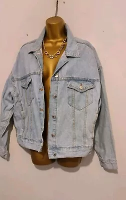 Buy Stylish Ladies Oversized Denim Jacket Size  14 / L) • 4.99£