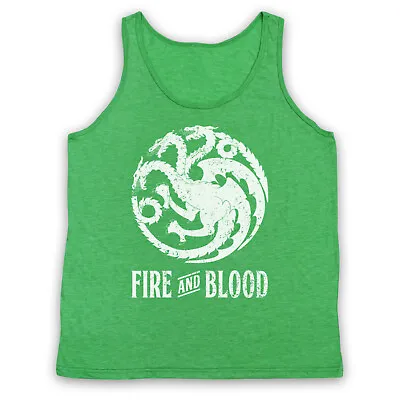 Buy Game Of Thrones Targaryen Dragon Sigil Fire And Blood Adults Vest Tank Top • 18.99£