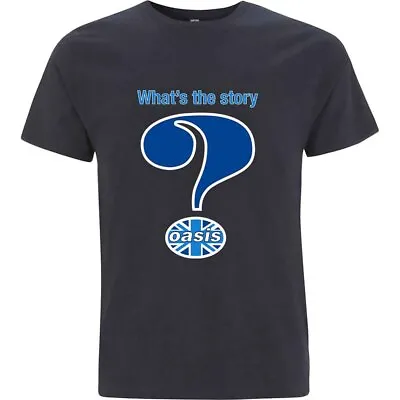 Buy Officially Licensed Oasis Whats The Story Mens Blue T Shirt Oasis Liam Gallagher • 14.50£