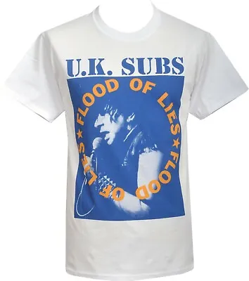 Buy UK Subs Mens Punk Rock T-Shirt Flood Of Lies 1977 1983 Charlie Harper • 18.50£