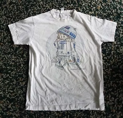 Buy Star Wars T Shirt White R2-D2 Funny Graphic Sols Children's 13-15 Years S Ts14 • 0.99£