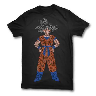 Buy Adult Kids Dragon Ball Z Goku Calligram Tshirt Saiyans Gohan Shirt • 9.99£