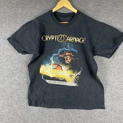 Buy Vintage Cryptic Carnage Shirt Mens Extra Large Black Concert Tour 2000 Adult • 29.73£