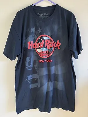 Buy Hard Rock Café - New York, Mens Clothing, Navy Blue, Size Large • 9.99£