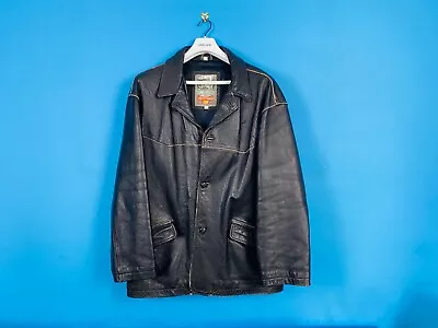 Buy Vintage Petrol Masterpiece Distressed Leather Jacket Genuine Leather Size L • 25£