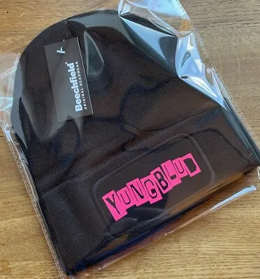 Buy NEW *Yungblud* Neon Pink Logo Black Beanie Merch Hat 🇬🇧 • 14.99£