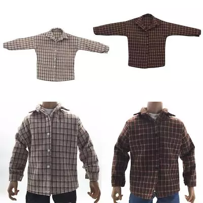 Buy 1/6 Scale Male Plaid Shirt Clothes Clothing For 12  Action • 10.13£