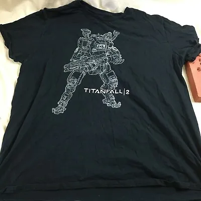 Buy EA Sports Titanfall 2 Graphic Tee T-Shirt Black White Crew Neck Gamer Women's XL • 9.95£