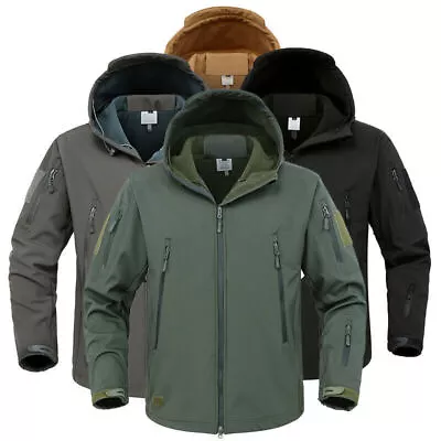 Buy Waterproof Tactical Soft Shell Mens Jacket Coat Military Windbreaker Army Jacket • 21.99£