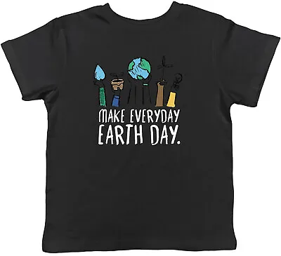 Buy Earth Day Kids T-Shirt Protect The Planet Everyday Childrens Boys Girls Gift • 5.99£