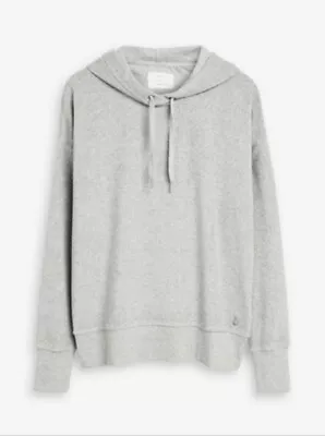 Buy NEXT Light Grey Terry Towelling Downtime Hoodie / Hooded Top Size 10 • 5.99£
