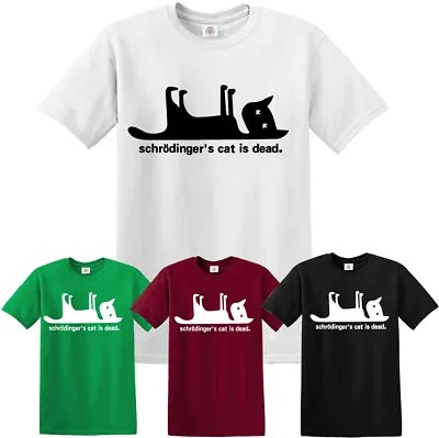 Buy Schrodingers Cat Funny T-Shirt Cat Retro Kitten Xmas Gift Mens Ladies Tshirt Top • 9.95£