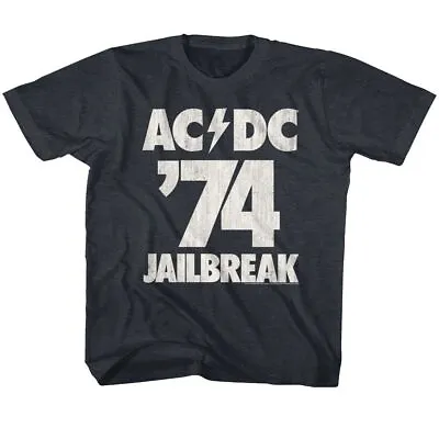 Buy Kids AC/DC Jailbreak Vintage Navy Rock And Roll Music Band T-Shirt • 19.29£