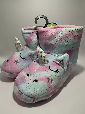 Buy Pink & Blue Unicorn Slippers For Kid's Size 11/12- Super Comfortable And Durable • 9.99£