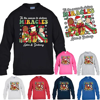 Buy The Season To Deliver Miracles Boys Christmas Novelty Skull Girls Kids Jumper • 14.99£