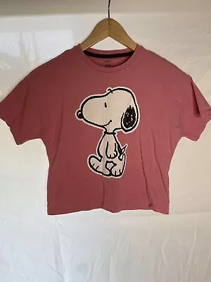 Buy M&S - 6-7 Years - Pink Snoopy Peanuts T-shirt • 5£