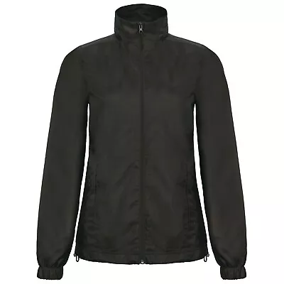 Buy B&C Womens/Ladies ID.601 Hooded Showerproof Windbreaker Jacket/Coat RW3523 • 10.34£