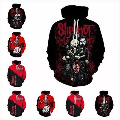 Buy Slipknot Rock Band 3D Unisex Men Women Hoodie Sweatshirt Hood Jumper Pullover • 26.99£