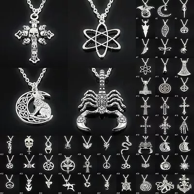 Buy Silver Tone Pendant Necklace Chain Mens Womens Boys Girls Jewellery UK Seller • 4.29£